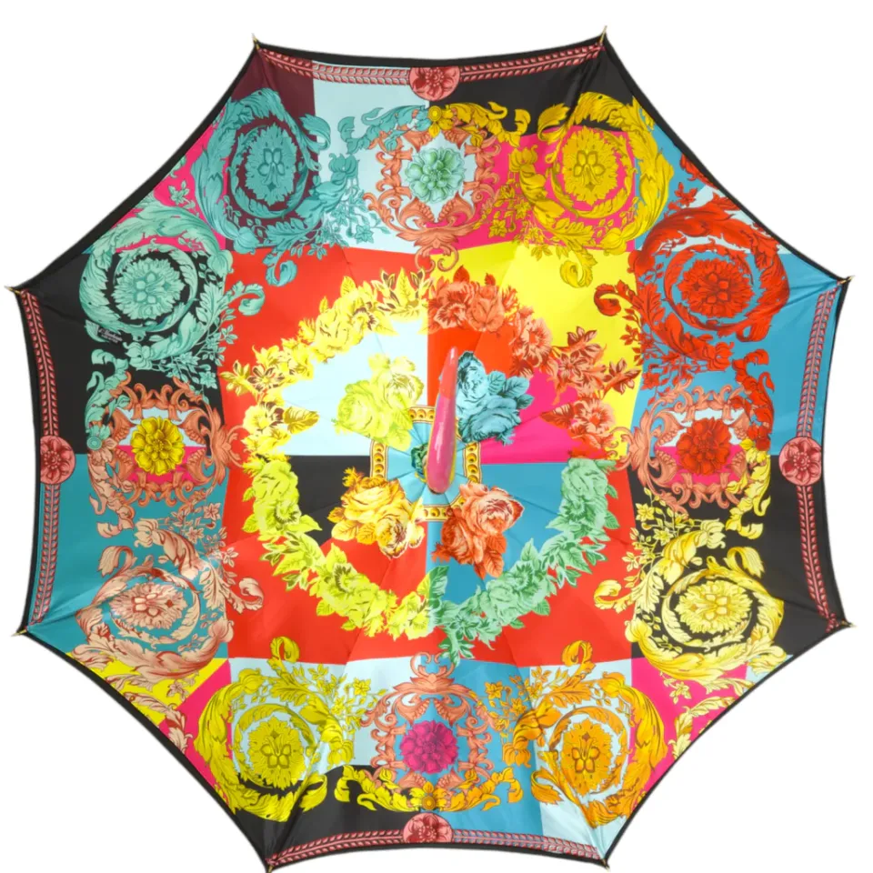 Clearance Il Marchesato Artisan Italian Umbrella with Luxurious Hand-Enameled Toucan Handle