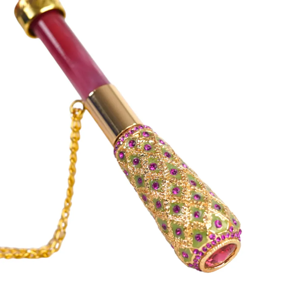 Discount Il Marchesato Artisan Pink Floral Umbrella with Crystal Handle & Exquisite Hand-Pain