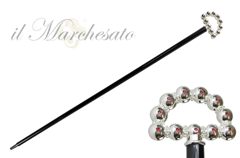Sale Il Marchesato Bastone brillante con sfere e cristalli - placcato Argento925