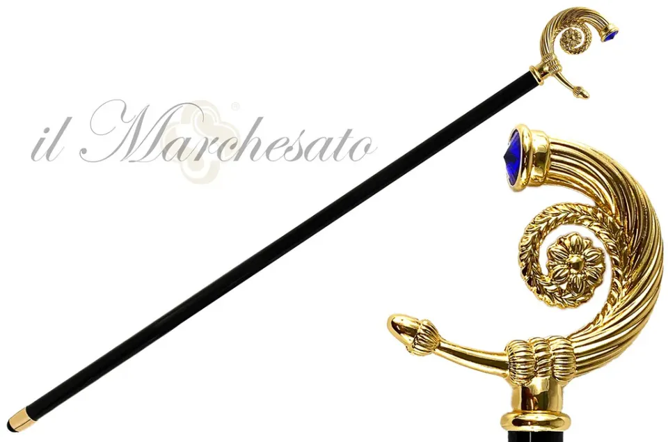 Hot Il Marchesato Bastone da collezione con Swarovski color zaffiro
