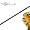 Fashion Il Marchesato Bastone da passeggio con tigre siberiana smaltata