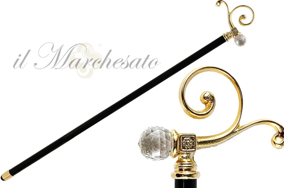 Hot Il Marchesato Bastone da passeggio da collezione bello con cristallo Swarovski
