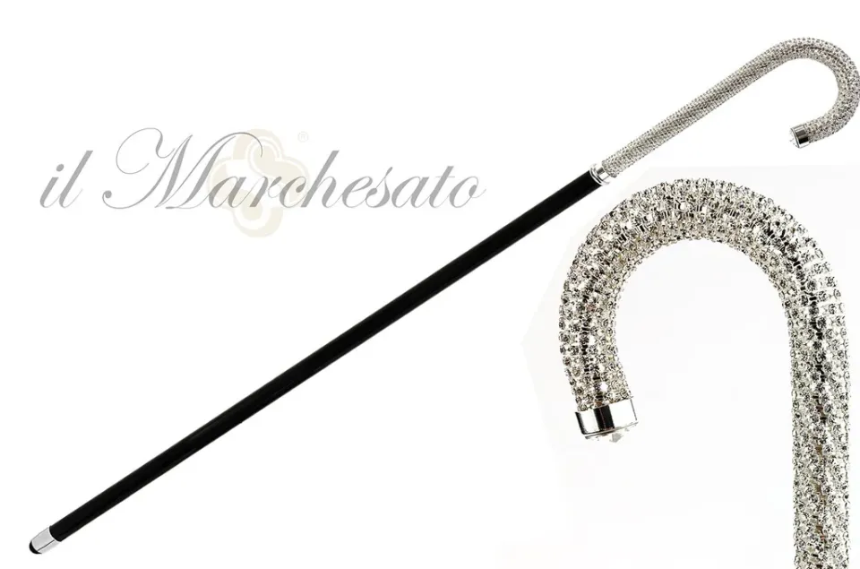 Discount Il Marchesato Bastone da passeggio di lusso con centinaia di Cristalli