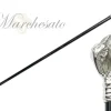 Clearance Il Marchesato Bastone da passeggio esclusivo con argentato in argento 925 RAM