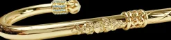 Outlet Il Marchesato Bastone da passeggio 24k placcato oro di lusso