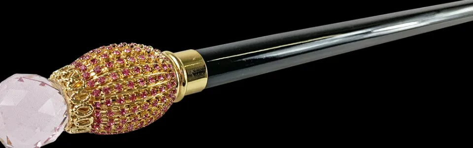 Discount Il Marchesato Bastone da passeggio Milord con sfera di cristallo rosa