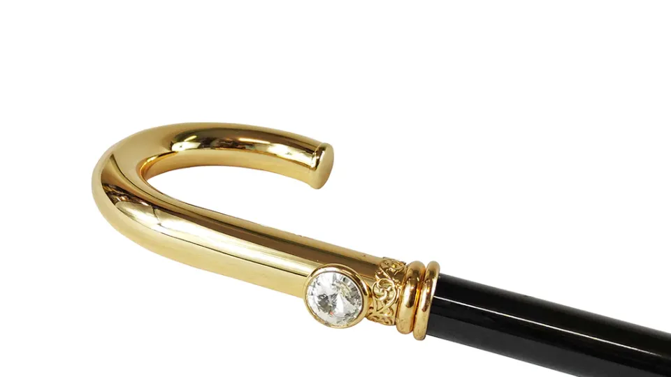 Clearance Il Marchesato Bastone da passeggio placcato oro24K da uomo