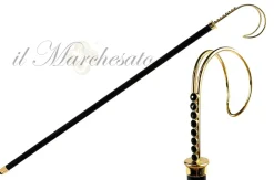 Clearance Il Marchesato Bastone da passeggio pregiato - Cristalli Swarovski neri