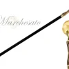 Online Il Marchesato Bastone da passeggio robusto ed elegante - sfera in ottone a specchio