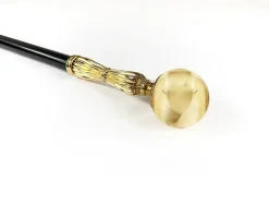 Online Il Marchesato Bastone da passeggio robusto ed elegante - sfera in ottone a specchio