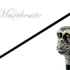 Clearance Il Marchesato Bastone da passeggio Scimmia Dipinta in colore avorio