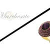 Discount Il Marchesato Bastone di lusso - pomo con cristalli di fucsia