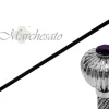Hot Il Marchesato Bastone di lusso con "Fiore" placcato argento con cristalli