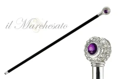 Clearance Il Marchesato Bastone placcato in argento - pietra ametista