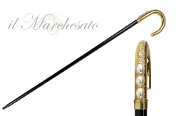 Sale Il Marchesato Bastone placcato oro 24K con perle