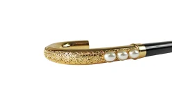 Sale Il Marchesato Bastone placcato oro 24K con perle