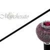Fashion Il Marchesato Bastone Pomolo argentato con cristalli di Siam