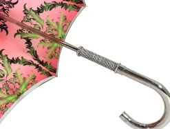 New Il Marchesato Bellissima Ombrella da donna rossa con ombrello di lusso di qualità alta di design di pavone stampato