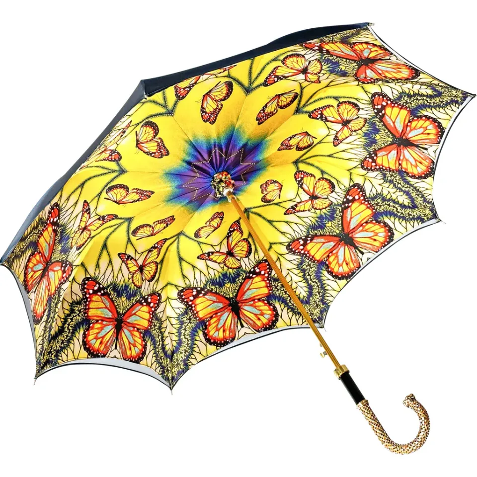 Fashion Il Marchesato Bellissimo ombrello a doppio baldacchino con design a farfalla