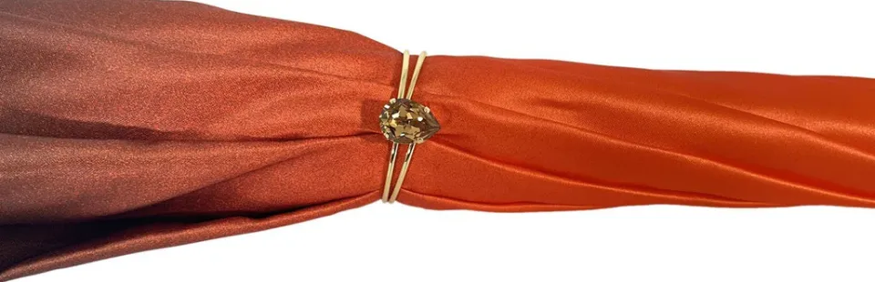 Hot Il Marchesato Bellissimo ombrello in un Lussuoso Raso Arancione