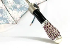 Online Il Marchesato Bellissimo ombrello pieghevole con stampa floreale