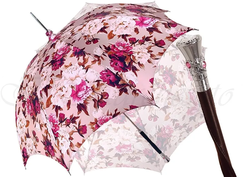 Outlet Il Marchesato Bellissimo parasole rosa fiorito