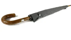 Best Il Marchesato Black&White ombrello in Legno Malacca curvato amano