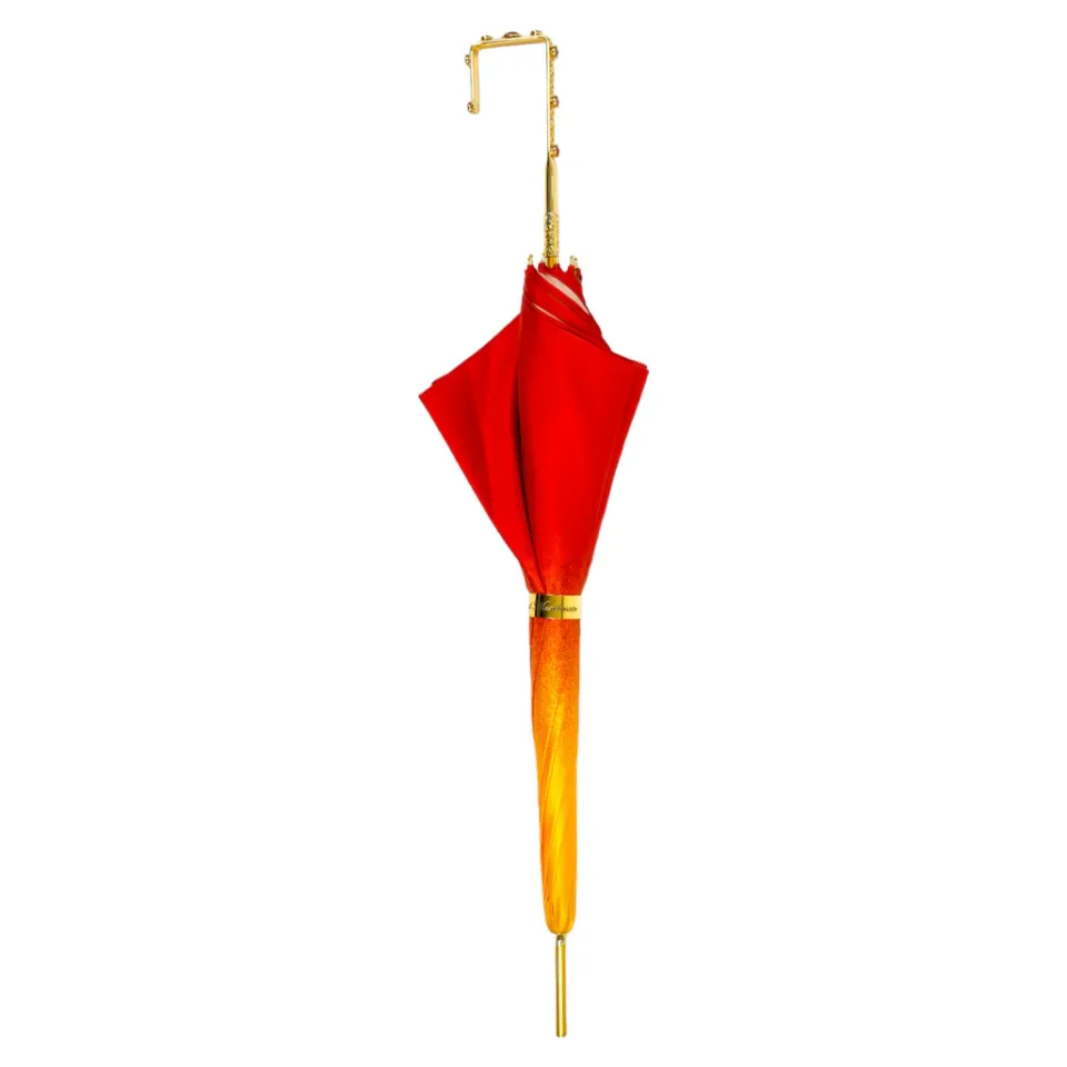 Sale Il Marchesato Colorful Handcrafted Umbrella with Flower, Made in Italy