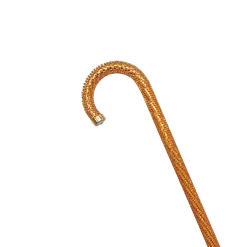 Fashion Il Marchesato Crook Walking Cane Encrust di cristalli arancioni