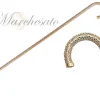 Hot Il Marchesato Crook Walking Cane Encrust di cristalli di acquamarina