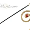 New Il Marchesato Curl walking bastone con cristalli