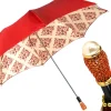 Fashion Il Marchesato Damask Splendor: Exclusive Umbrella with Damask Design in Amaranth Col