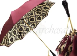 Hot Il Marchesato Design barocco in beige e nero, Ombrello Italiano di lusso