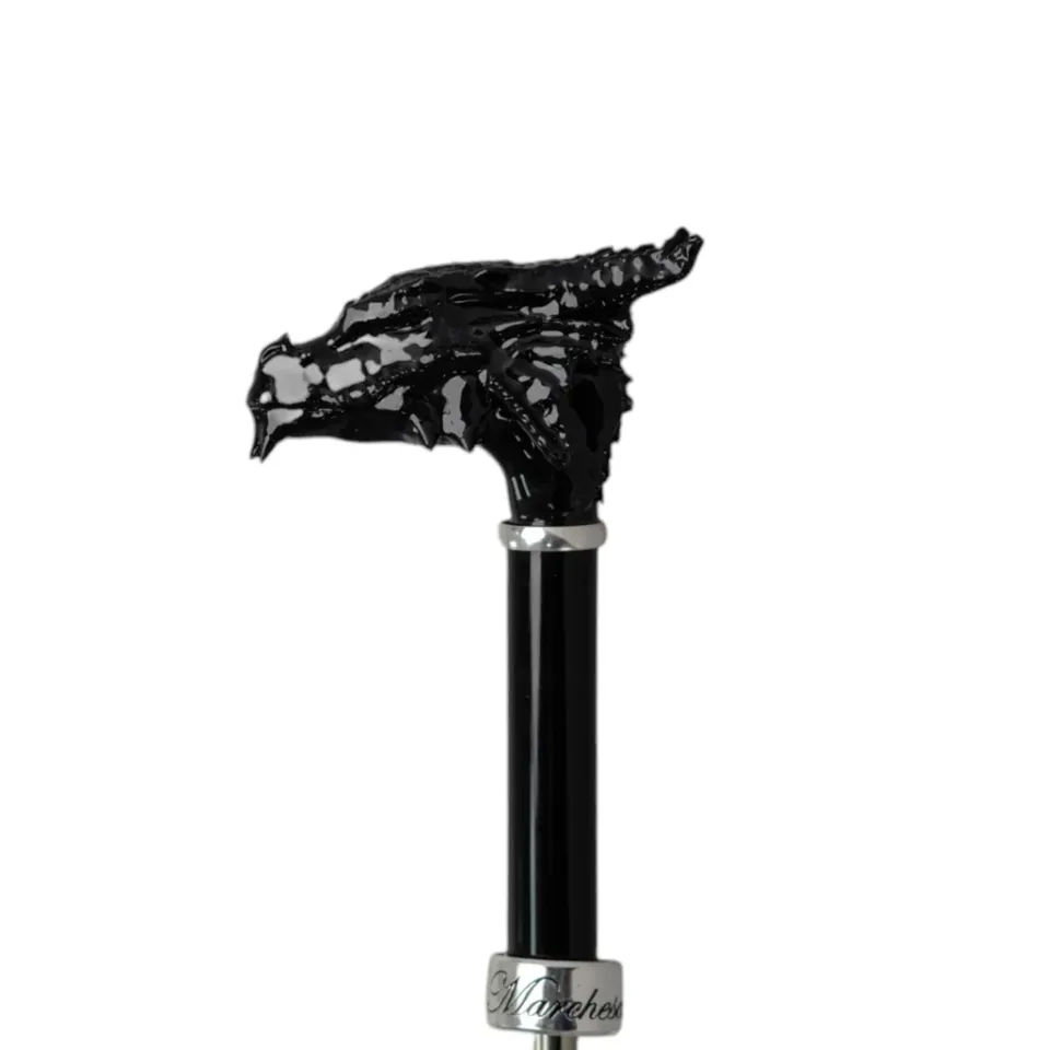 Sale Il Marchesato Dragon’s Fury: Black Umbrella with Fierce Dragon Handle