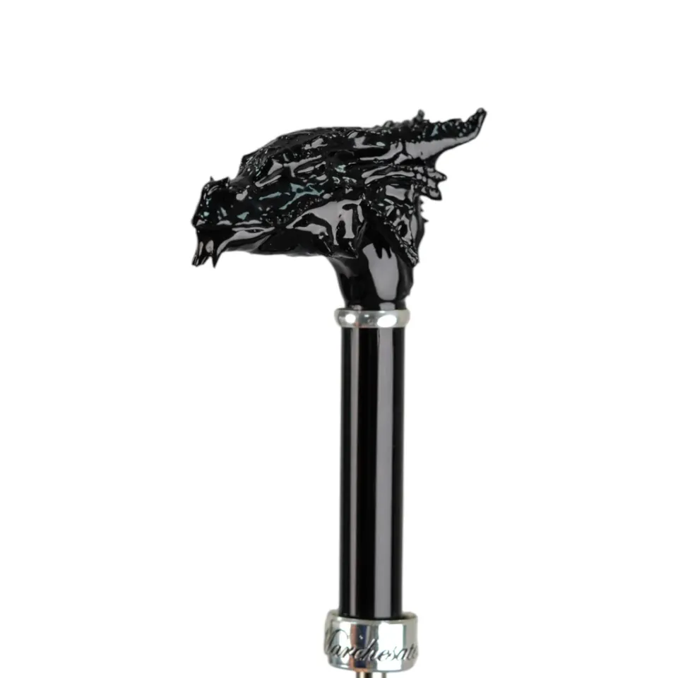 Sale Il Marchesato Dragon’s Fury: Black Umbrella with Fierce Dragon Handle