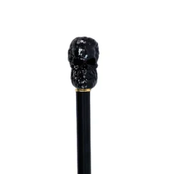 Sale Il Marchesato Elegant Cane with Sculpted Black Skull Handle and Gold Accents