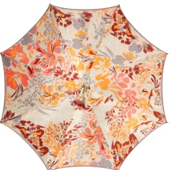 New Il Marchesato Elegant Floral Umbrella with Exquisite Red Flower Handle