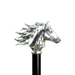 Discount Il Marchesato Elegant polka dot umbrella with silverplated horse handle