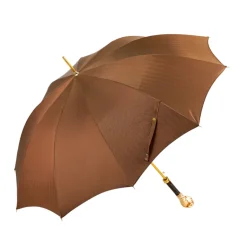 Hot Il Marchesato Elegant Tobacco Umbrella with Gold Ram