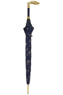 Best Il Marchesato Elegant Umbrella with Filigree Metal Handle and Lily Design