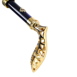 Best Il Marchesato Elegant Umbrella with Filigree Metal Handle and Lily Design