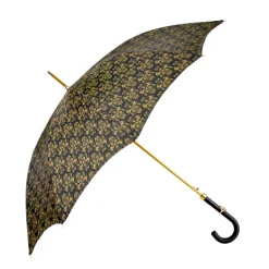 Sale Il Marchesato Elegant Umbrella with Leather Handle, Gold Skull, and Ornate Black and