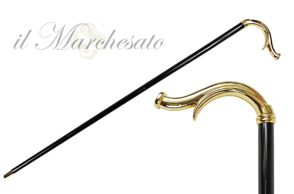 Fashion Il Marchesato Elegante bastone da appoggio in ottone placcato oro24K