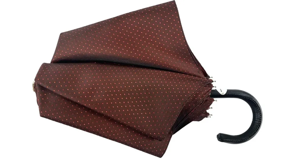 Best Il Marchesato Elegante Ombrello a pois Bordeaux