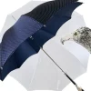 Online Il Marchesato Elegante ombrello da uomo con falco placcato argento