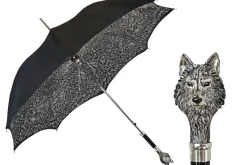 Fashion Il Marchesato Elegante ombrellone - lupo 925 argento con design della pelliccia