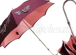 Hot Il Marchesato Esclusivo ombrello da donna fatto a mano con libellule ricamate Ladies Umbrellas