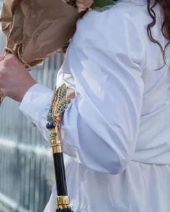 Best Il Marchesato Exclusive Italian Artisan Umbrella with Exquisite Hand-Painted Dragonf