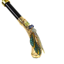 Best Il Marchesato Exclusive Italian Artisan Umbrella with Exquisite Hand-Painted Dragonf