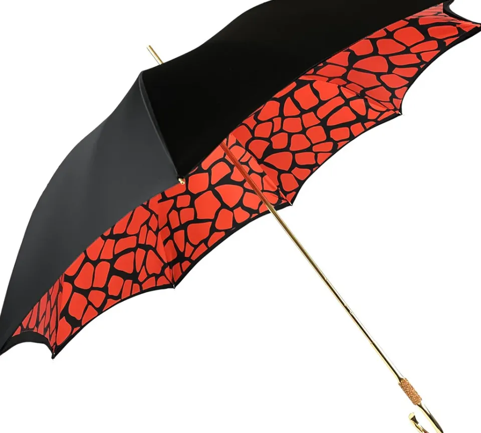 Sale Il Marchesato Fantasia giraffa nera e rossa interno